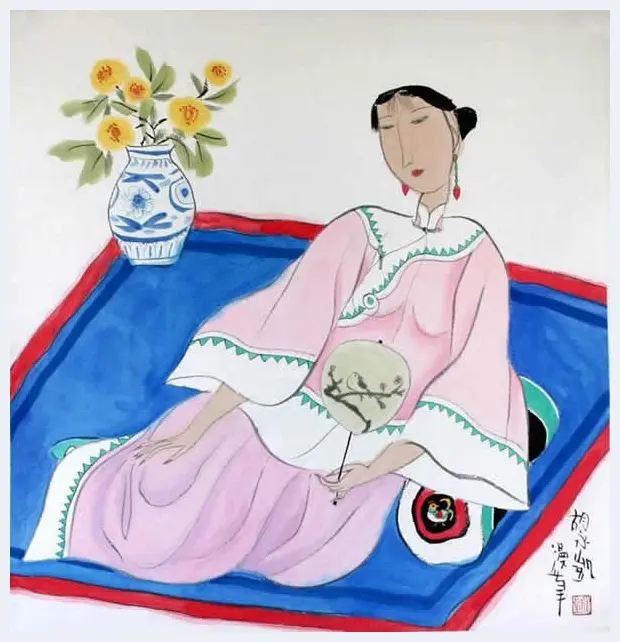 胡永凯作品欣赏-美人依旧 | 书画科普