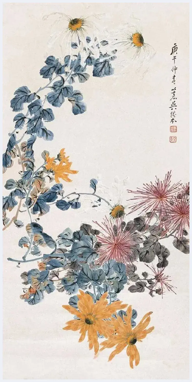 吴笠仙菊花作品欣赏 | 书画科普