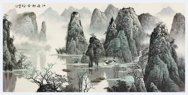 白雪石绘画作品《桂林山水》欣赏（100幅） | 书画知识