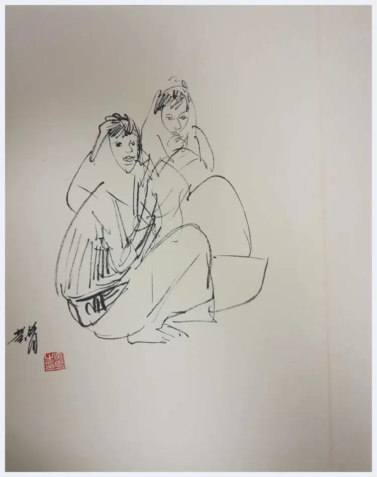 黄胄人物速写册页，出神入化 | 国画图片