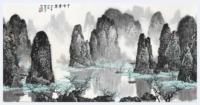 白雪石绘画作品《桂林山水》欣赏（100幅） | 书画知识