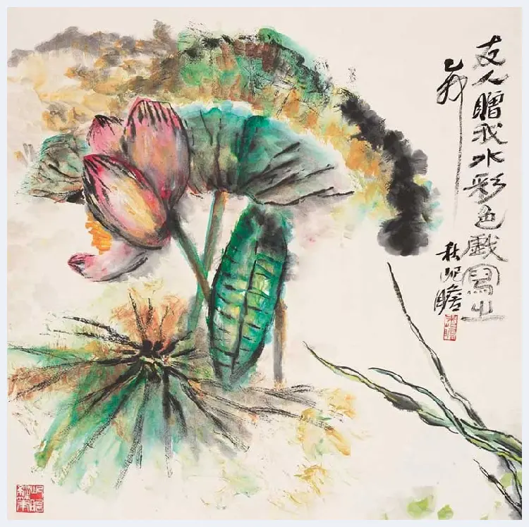 朱屺瞻荷花作品欣赏 | 书画讲解