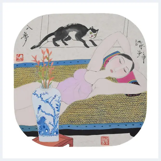 胡永凯作品欣赏-美人依旧 | 书画科普