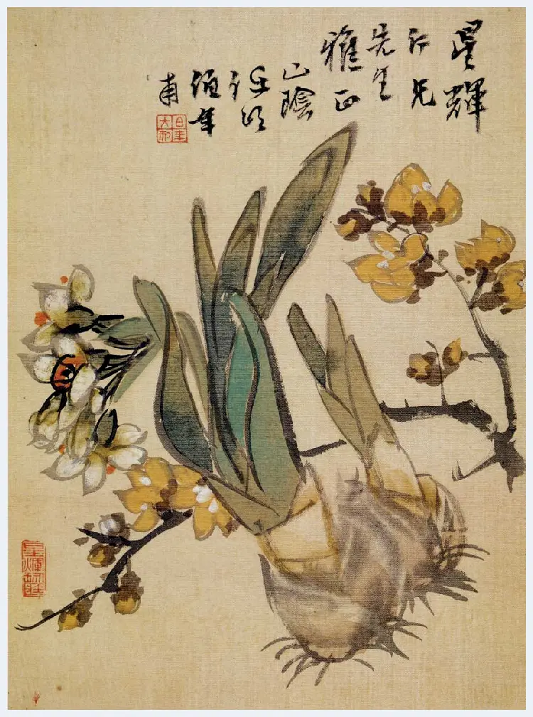 任伯年《花卉册页》欣赏 | 著名国画欣赏