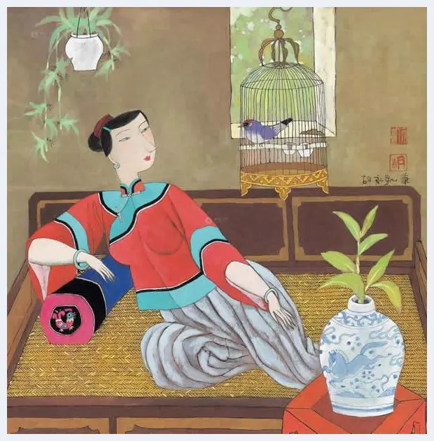 胡永凯作品欣赏-美人依旧 | 书画科普