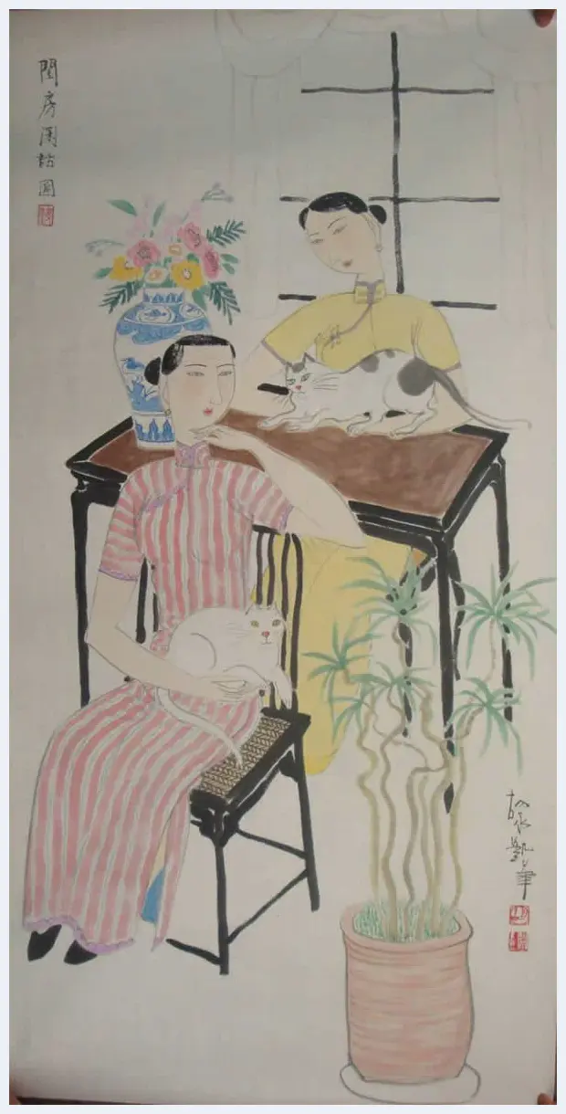 胡永凯作品欣赏-美人依旧 | 书画科普