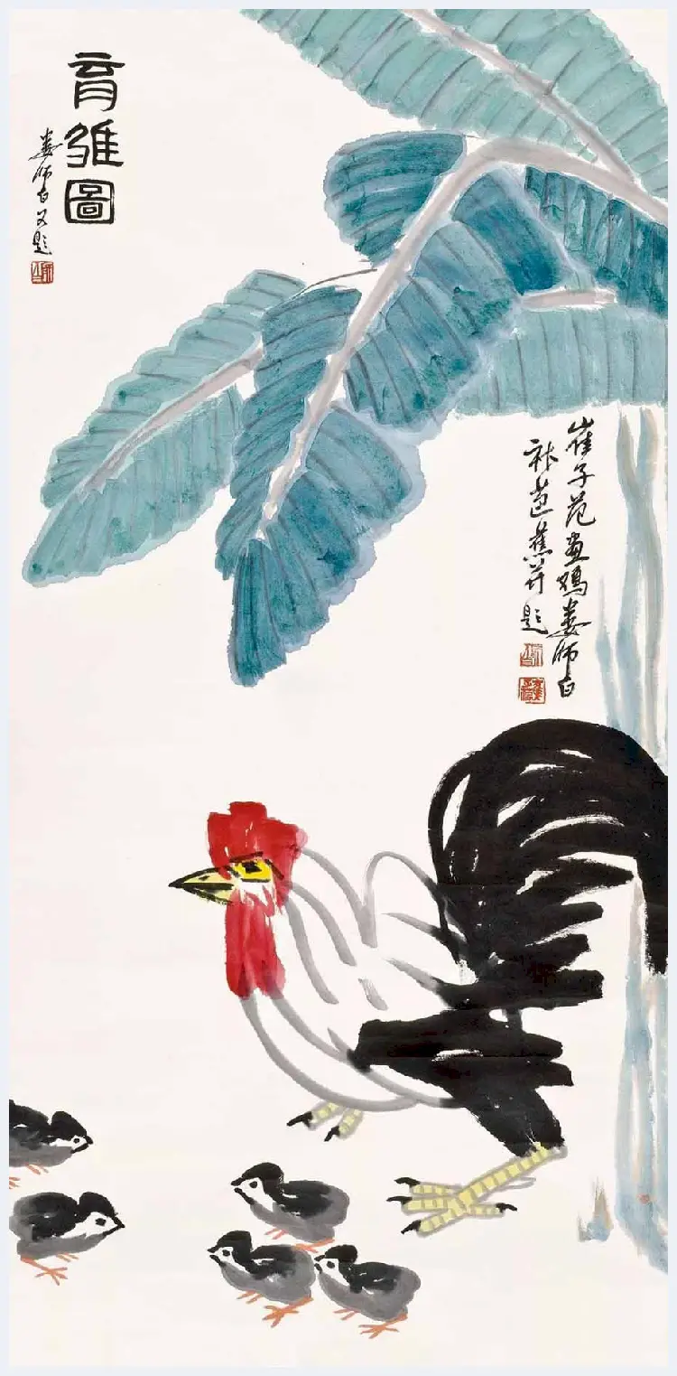 崔子范作品《天竺双鸟图》，充满喜庆之气！ | 国画图片