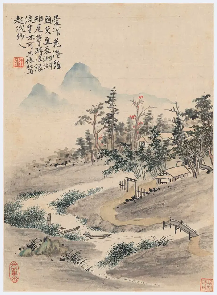 华嵒 《山水十二开》图赏 | 著名国画图片