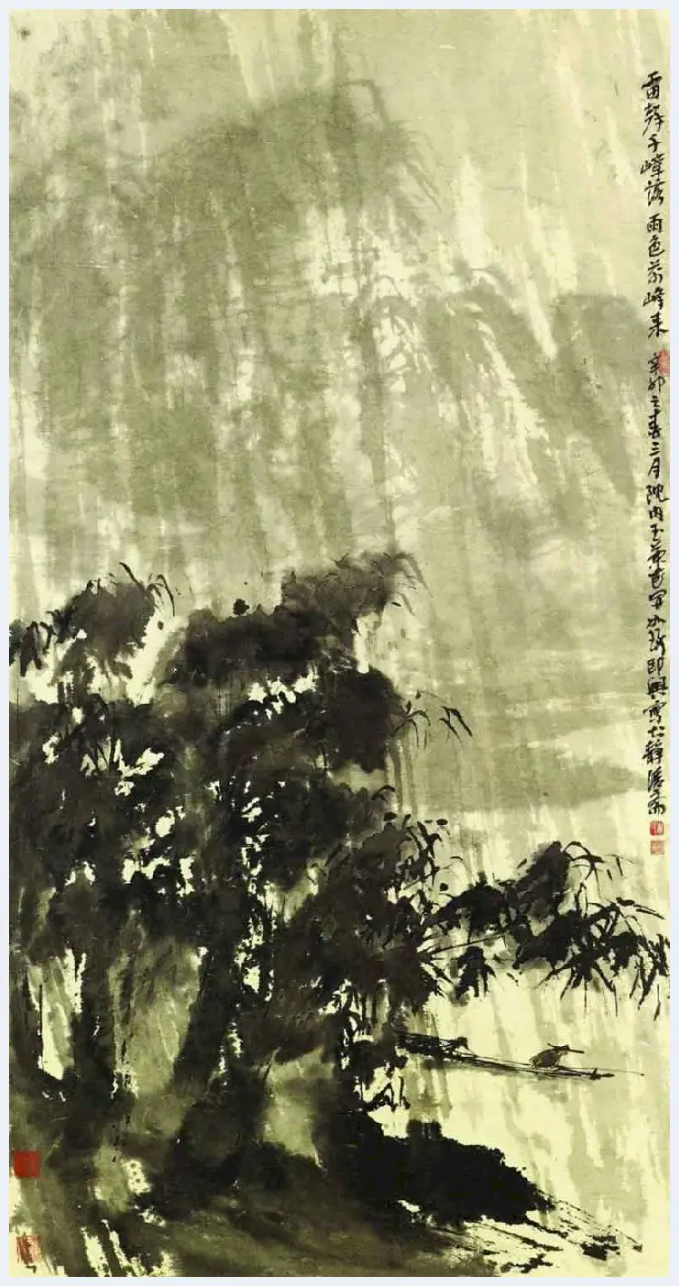 傅抱石等国画名家画里的「雨声」 | 书画常识