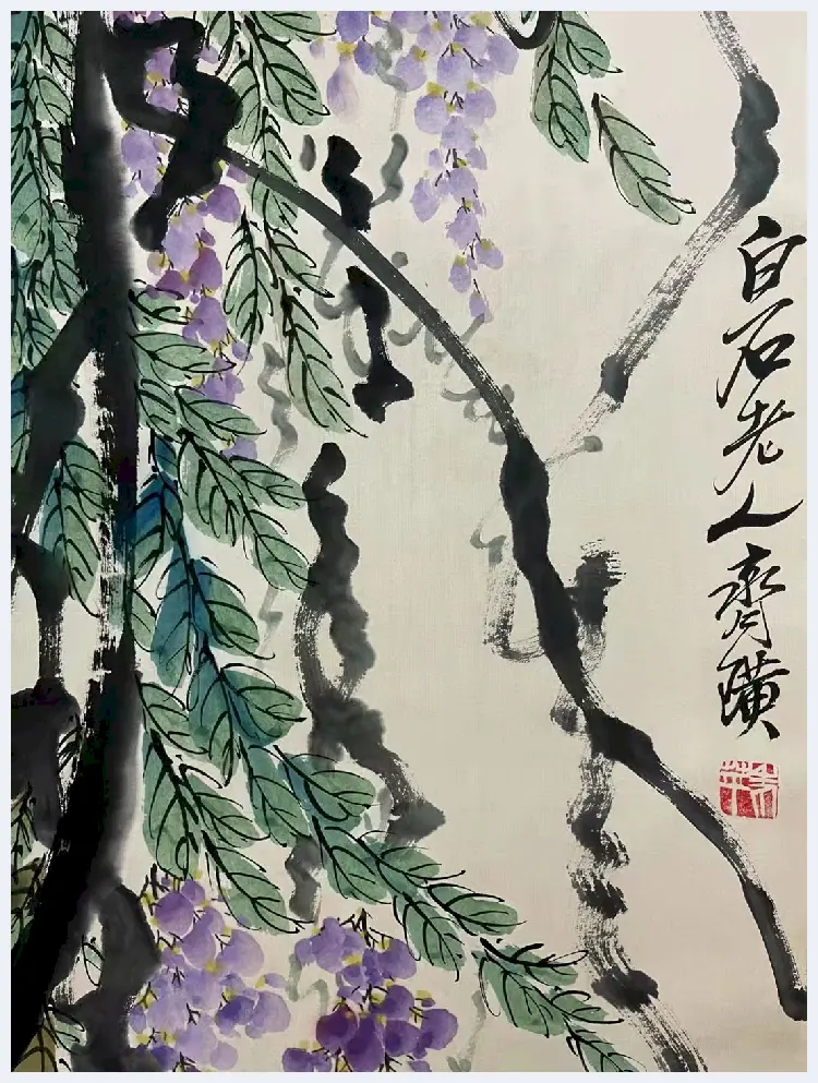 齐白石《花卉草虫》四屏，至罕佳构！ | 国画作品