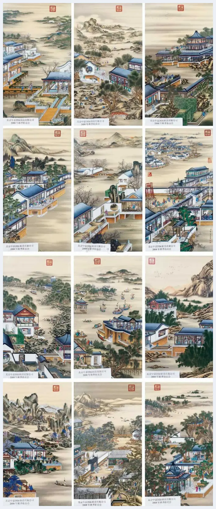 郎世宁《雍正十二月圆明园行乐图》【亿元精品】 | 书画科普