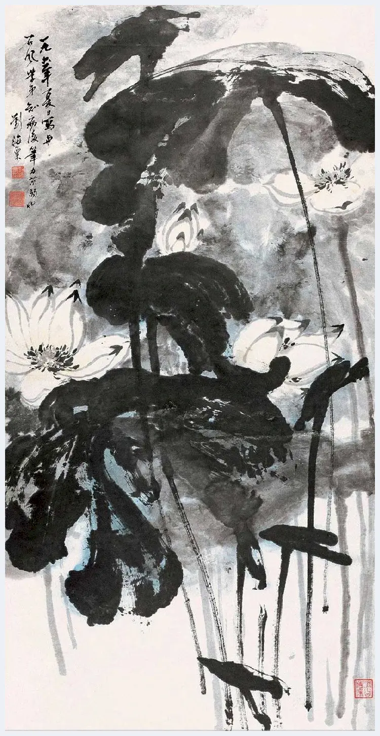 刘海粟荷花作品欣赏 | 著名国画鉴赏