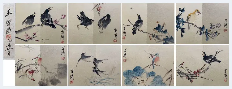 王雪涛《花鸟册页》，晚年精品！ | 国画赏析