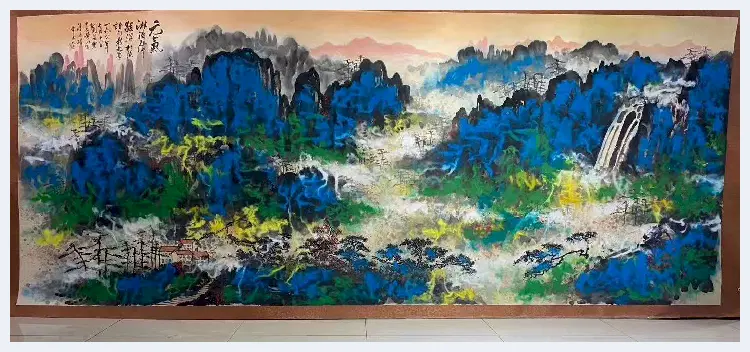 刘海粟《黄山清凉顶》，馆级巅峰巨制 | 国画图片