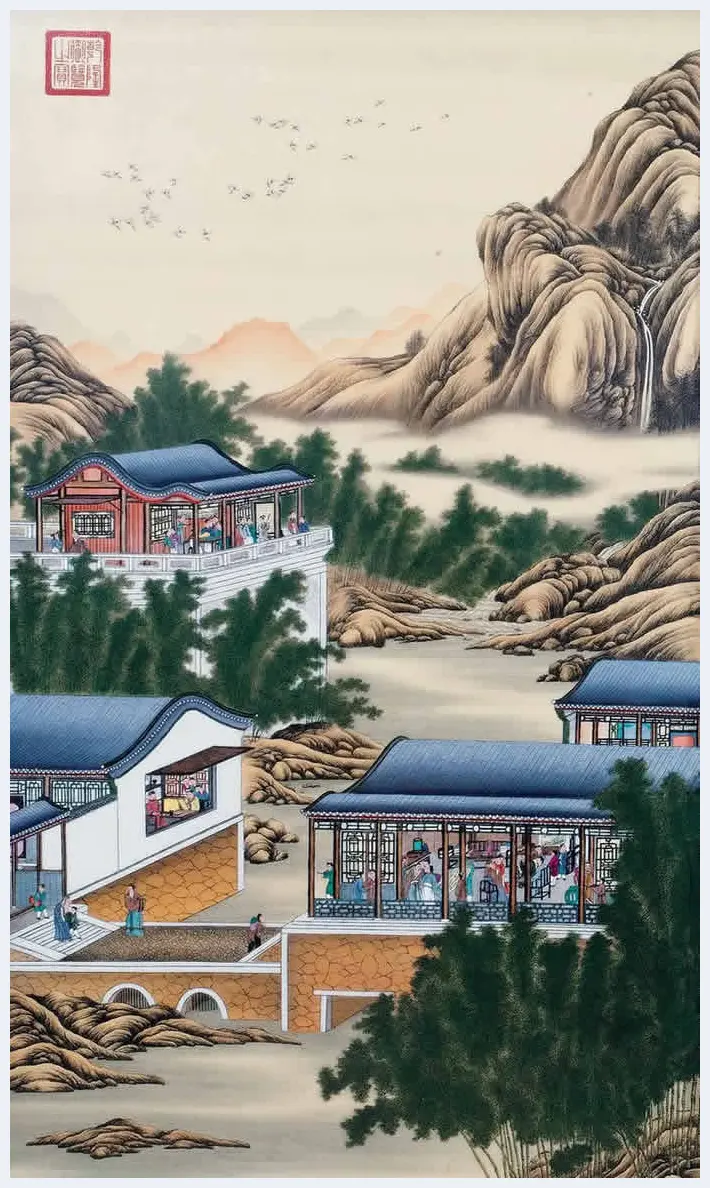 郎世宁《雍正十二月圆明园行乐图》【亿元精品】 | 书画科普