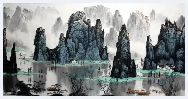 白雪石绘画作品《桂林山水》欣赏（100幅） | 书画知识