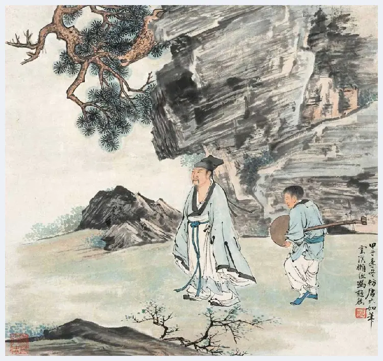 冯超然人物画高士图欣赏 | 书画讲解