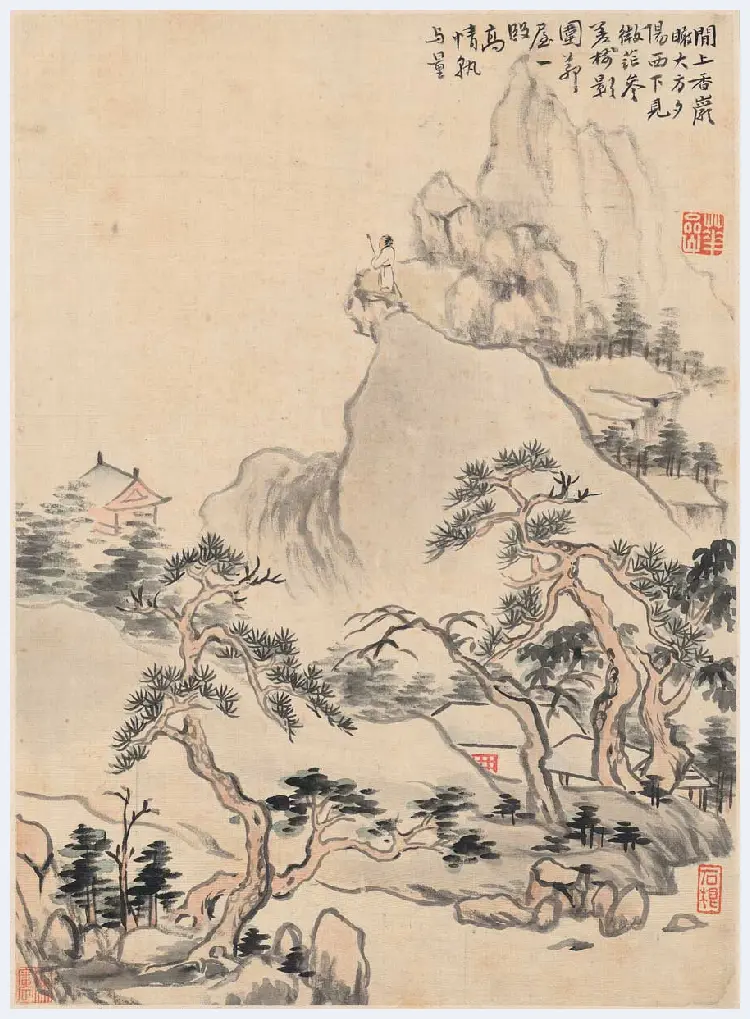 华嵒 《山水十二开》图赏 | 著名国画图片