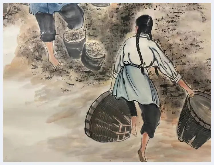 陆俨少人物画《好时节》，首度面世 | 国画作品