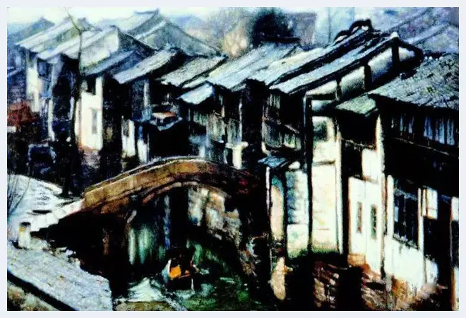 陈逸飞江南水乡系列风景油画欣赏 | 书画常识