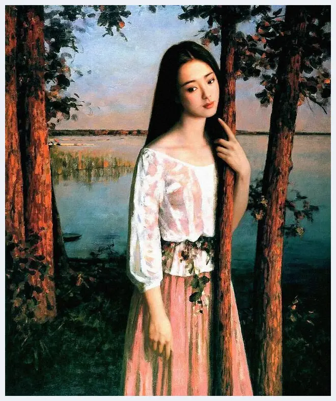 世界名画里迷人油画少女欣赏！浅析现代彩墨画的技法 | 书画知识