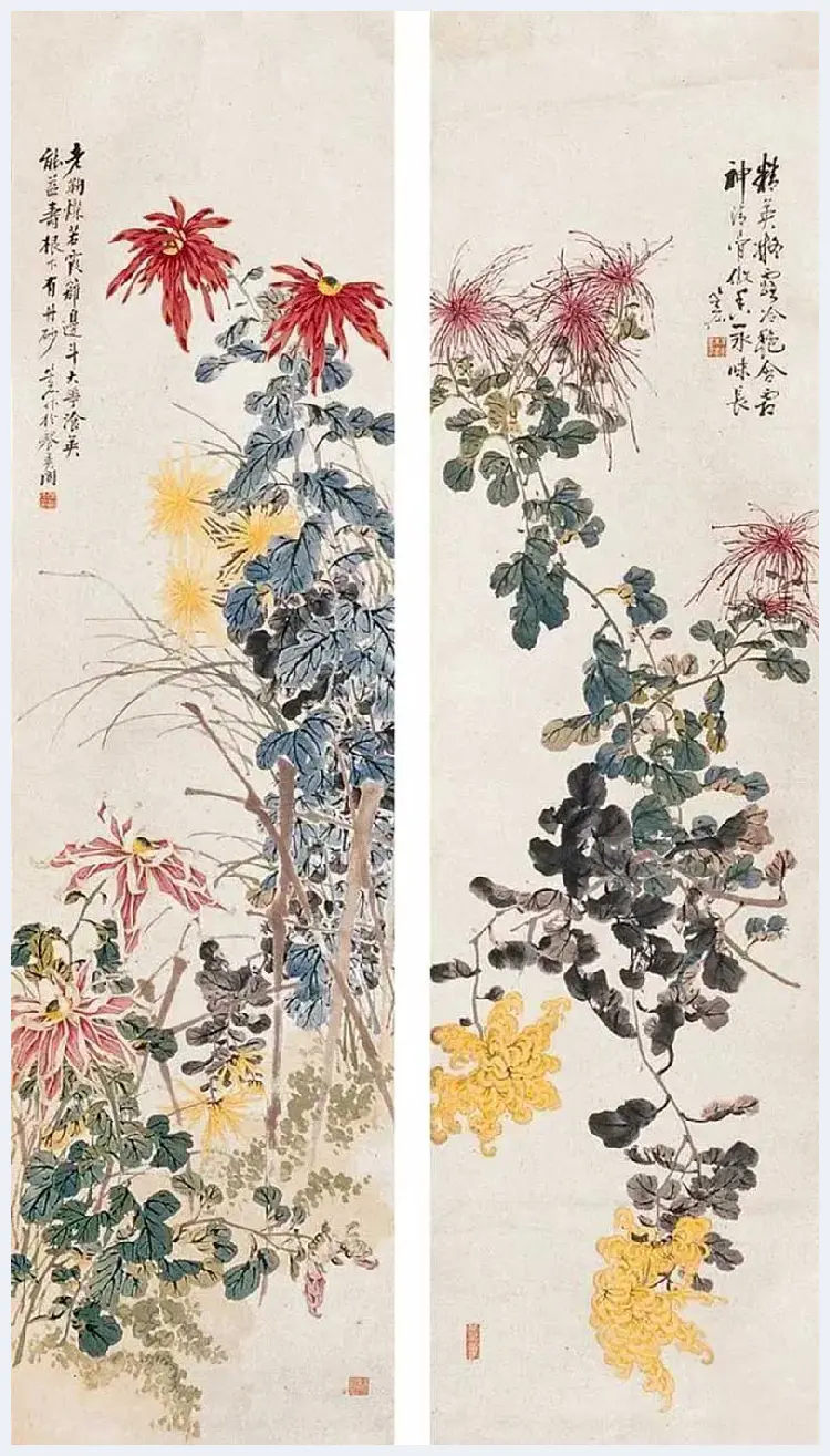 吴笠仙菊花作品欣赏 | 书画科普