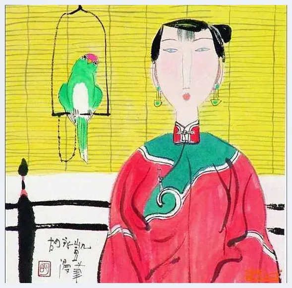 胡永凯作品欣赏-美人依旧 | 书画科普