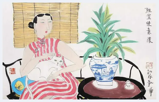 胡永凯作品欣赏-美人依旧 | 书画科普