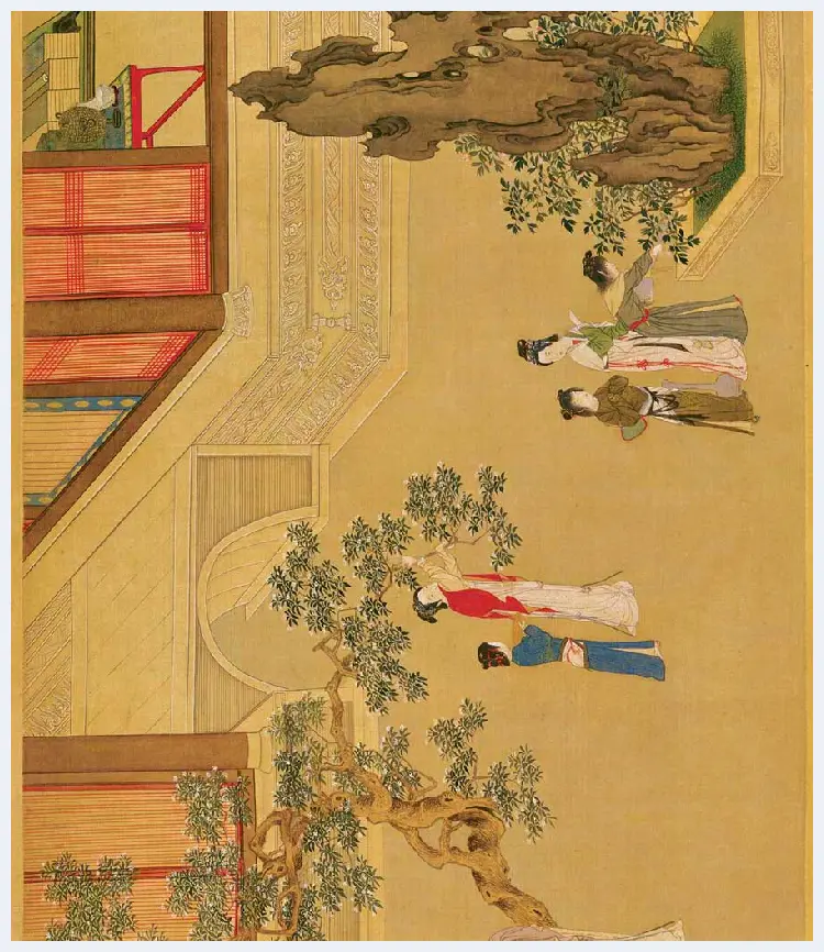 仇英《汉宫春晓》 ，重彩仕女第一长卷 | 传世国画赏析