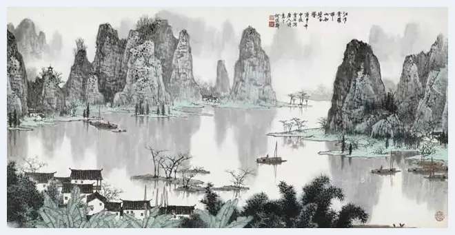 白雪石绘画作品《桂林山水》欣赏（100幅） | 书画知识