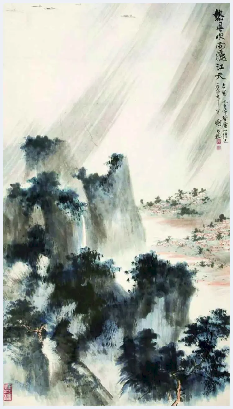 傅抱石等国画名家画里的「雨声」 | 书画常识