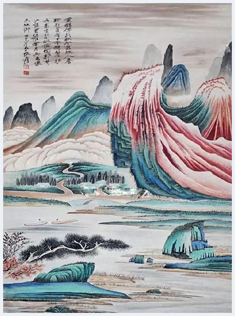 张大千作品《巫山云起》，有身临其境之感! | 国画图片