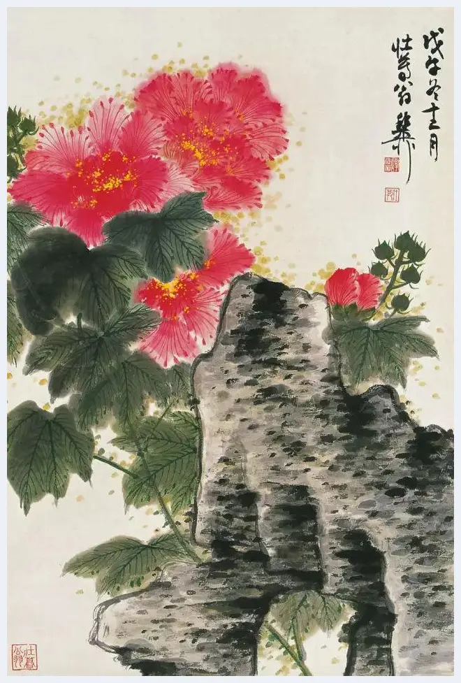 谢稚柳等名家笔下芙蓉花开 | 书画文摘