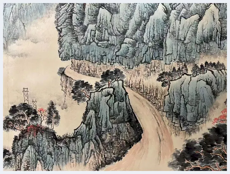 钱松嵒《长城万里无限风光》，丈二钜制 | 国画鉴赏