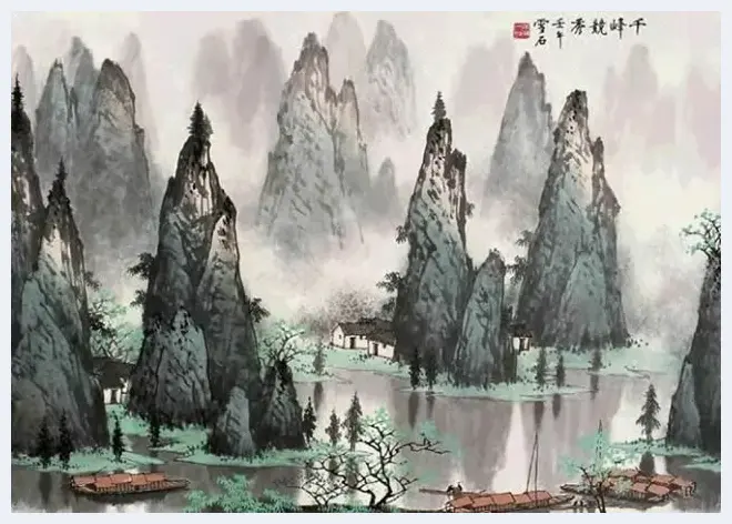 白雪石绘画作品《桂林山水》欣赏（100幅） | 书画知识