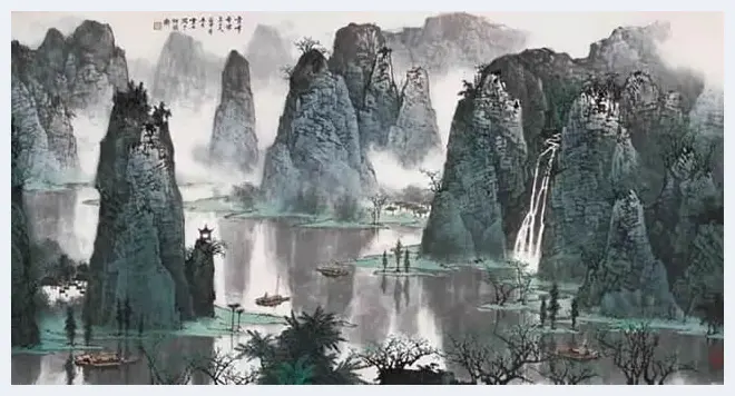 白雪石绘画作品《桂林山水》欣赏（100幅） | 书画知识