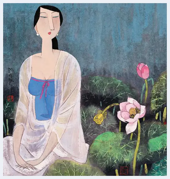 胡永凯作品欣赏-美人依旧 | 书画科普