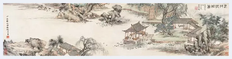 冯超然吴湖帆合作作品《春竹沁馆图》 图赏 | 传世国画作品