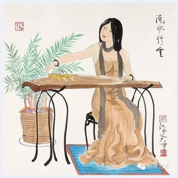 胡永凯作品欣赏-美人依旧 | 书画科普