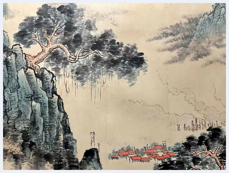 钱松嵒《长城万里无限风光》，丈二钜制 | 国画鉴赏