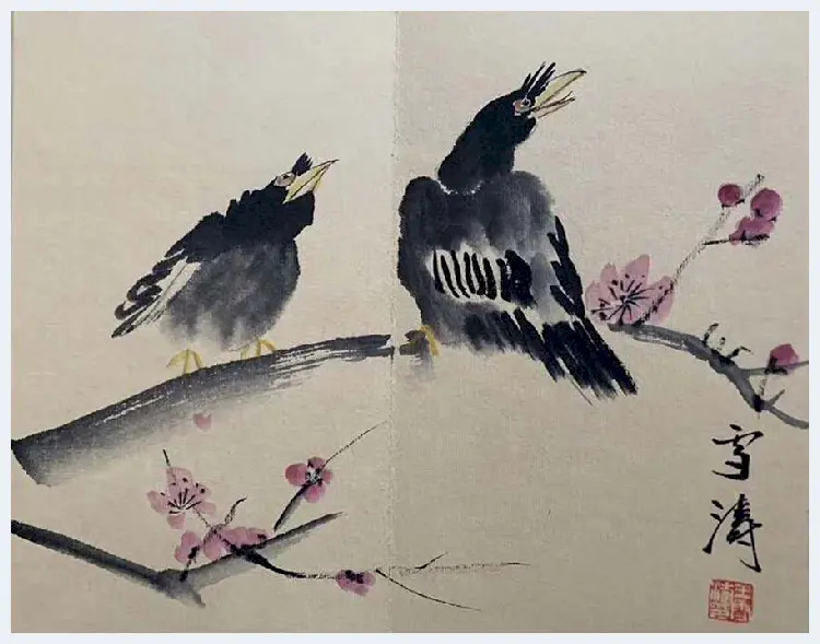 王雪涛《花鸟册页》，晚年精品！ | 国画赏析