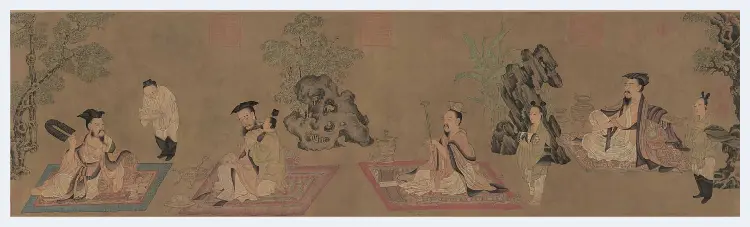 孙位《竹林七贤图》残卷欣赏 | 传世国画作品