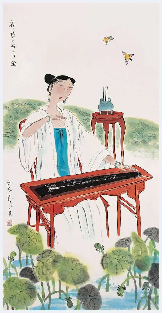 胡永凯作品欣赏-美人依旧 | 书画科普