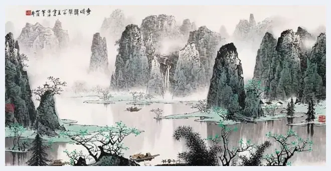 白雪石绘画作品《桂林山水》欣赏（100幅） | 书画知识