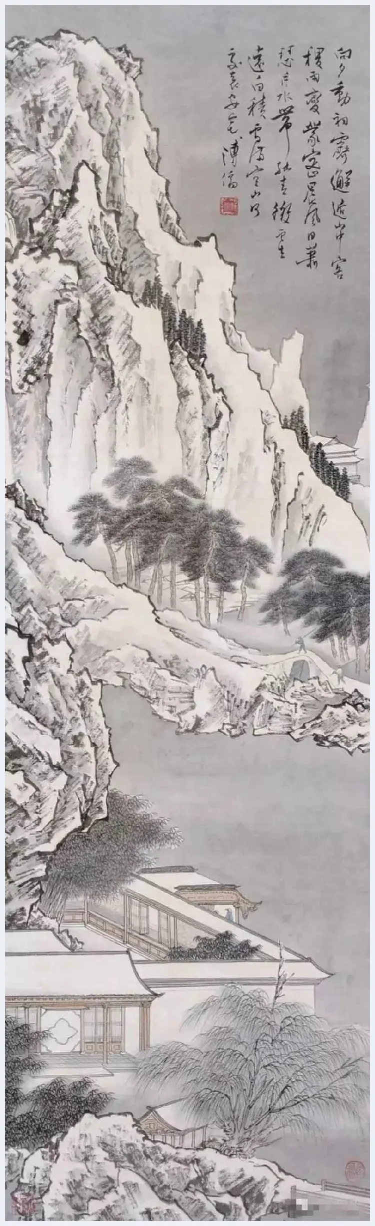 溥儒雪景山水作品欣赏 | 书画学堂