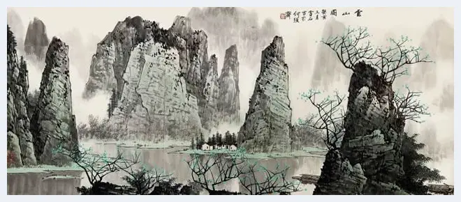 白雪石绘画作品《桂林山水》欣赏（100幅） | 书画知识