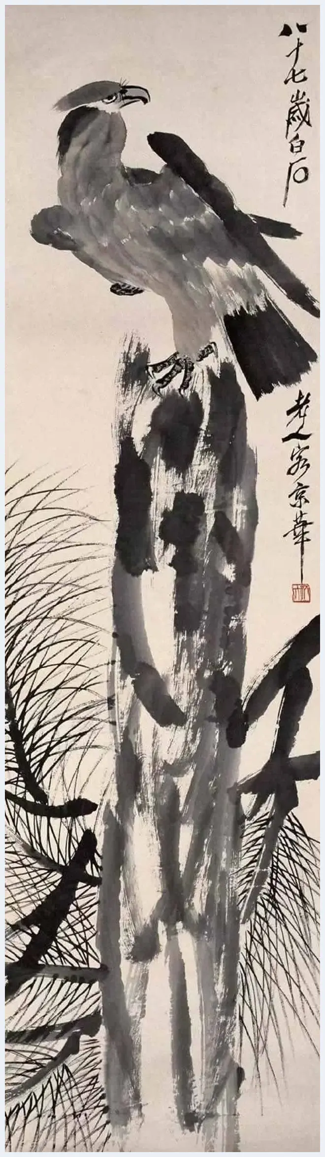 齐白石、李苦禅师徒二人画鹰，各有千秋！ | 书画科普