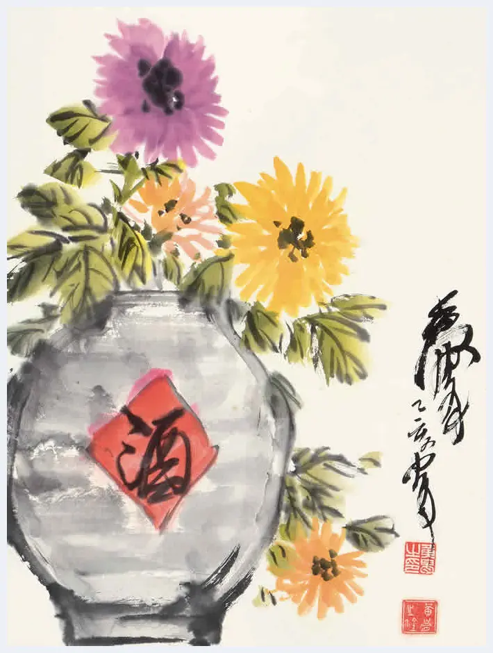 黄胄花卉作品，极少见！ | 书画学堂