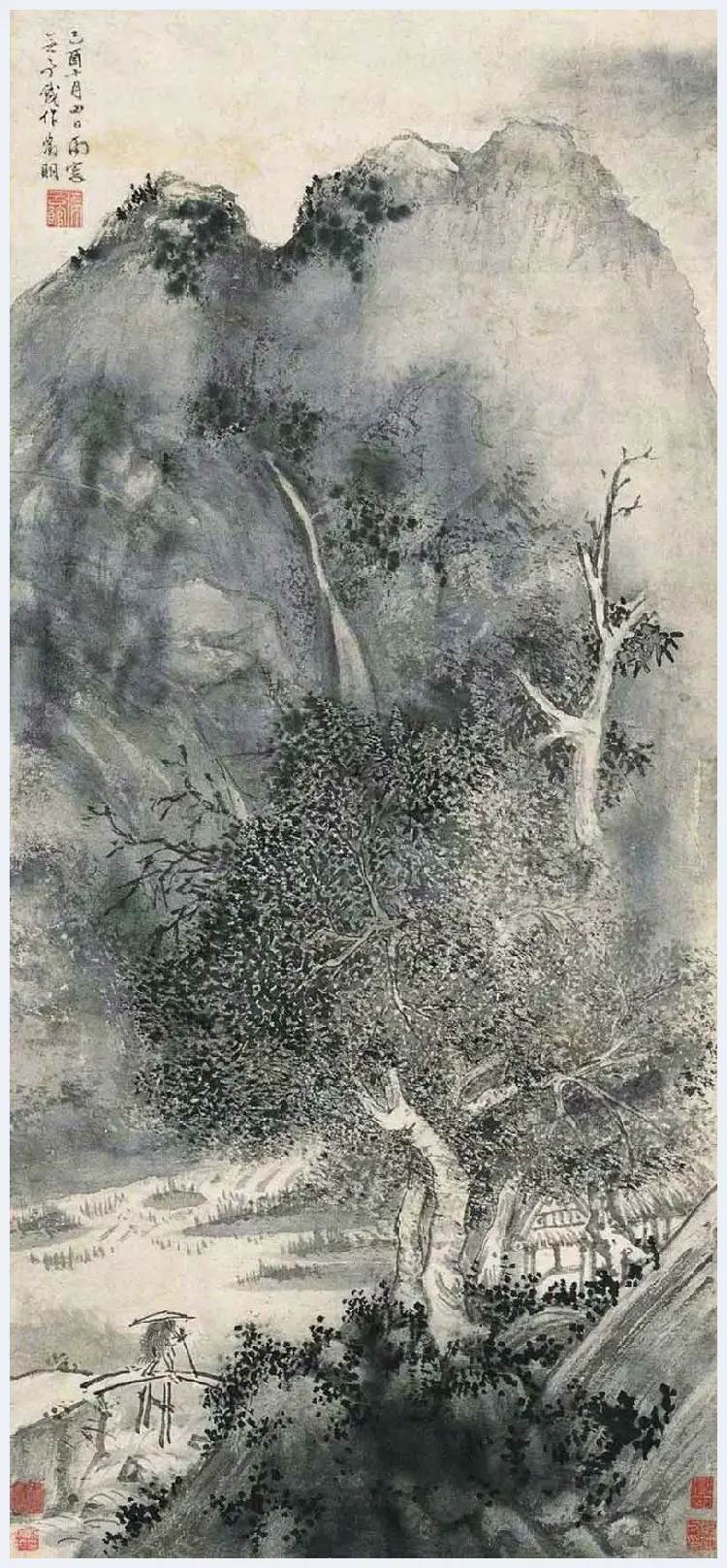 傅抱石等国画名家画里的「雨声」 | 书画常识