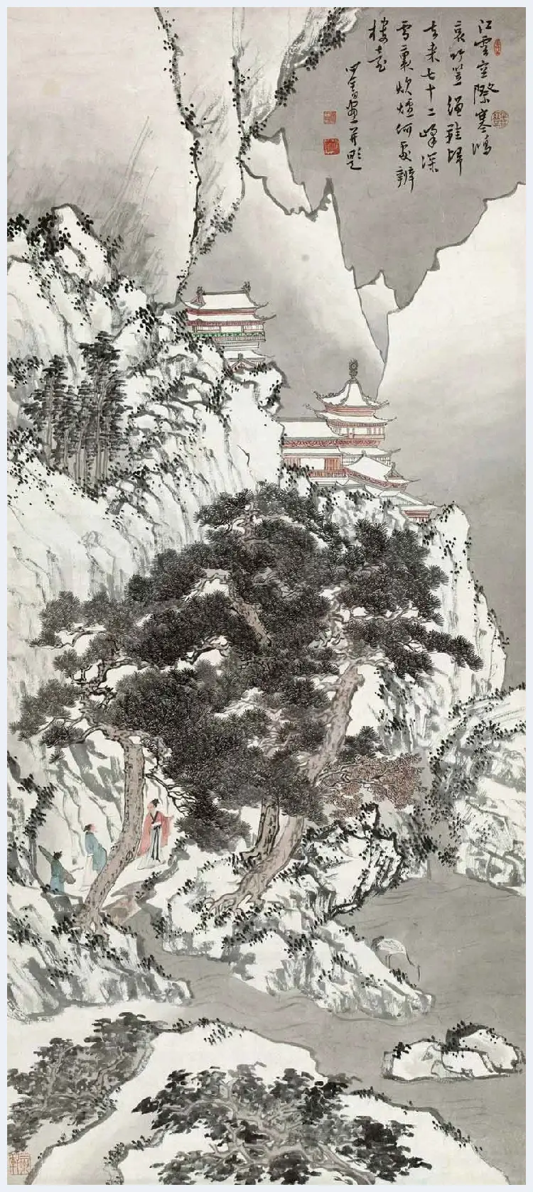 溥儒雪景山水《象山新霜晓》，空灵飘逸！ | 国画鉴赏